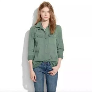 Madewell tomboy workshirt chore jacket green small
